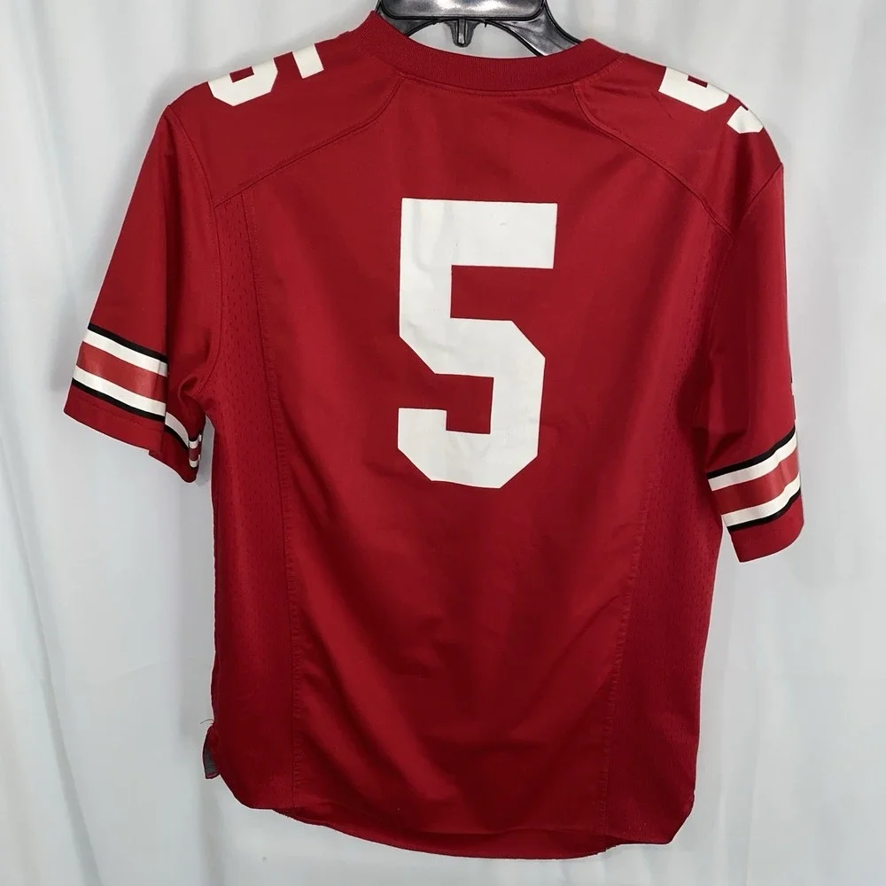Nike Ohio State Buckeyes #5 Football Jersey Red Youth Kids Size Large